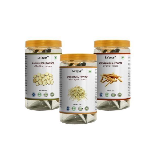 Combo Of Safed Musli, Ashwagandha and Kaunch Beej Powder